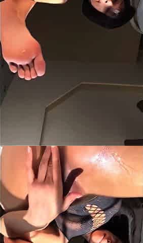 Stranded blonde amateur sucking cock and getting fingered