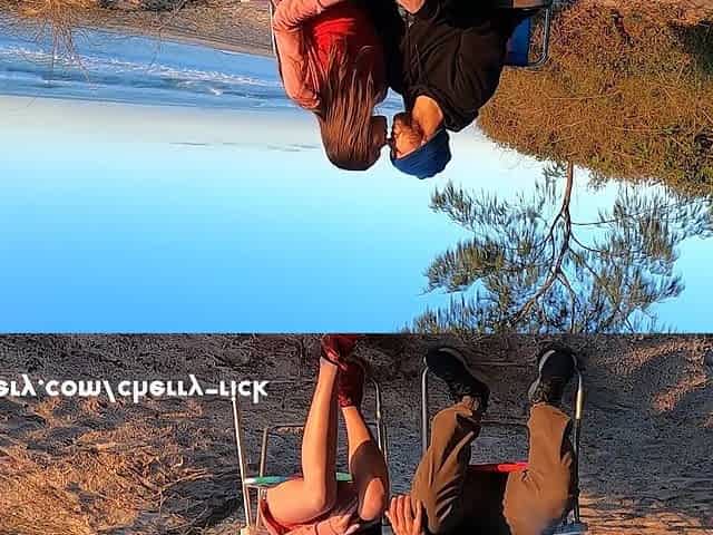 Amateur couple gets naughty on a camping trip