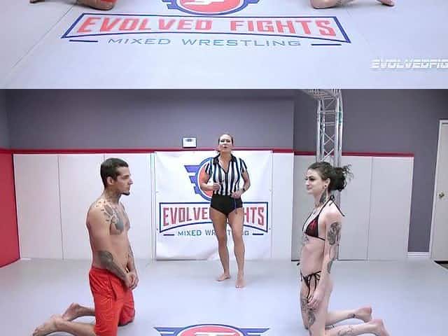 Lydia Ebony Butt Banged After Mixed Wrestling Fight Against Bently Layne
