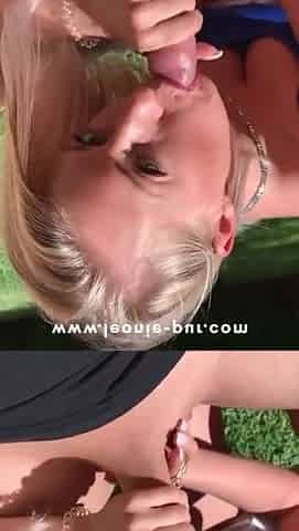 Quickie With Swallowing All Of The Spunk While Bbqing