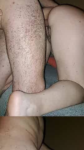 I widen her snatch with my wang and it gets all moist