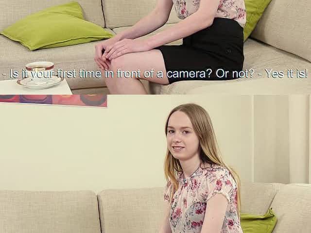19 yo virgin Domna Svistok shows off yummy pussy and masturbates