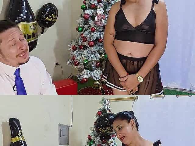 I bang my gorgeous stepmother out of a jo-bag and we celebrate Fresh Year's.