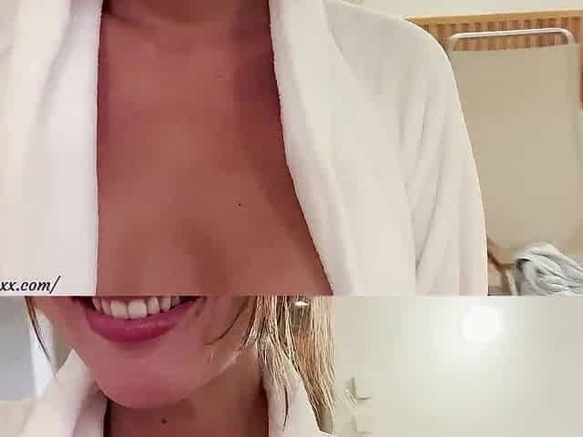 Hotel Spa public masturbation, nearly caught (SAUNA+RISKY)