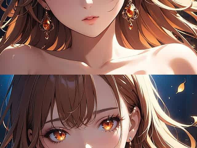 Ember Kiss: a Beautiful Young Woman Lit by a Tiny Flame