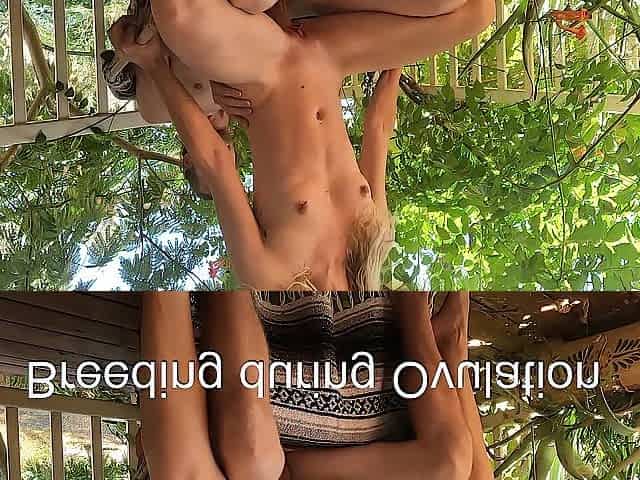 Small Golden-haired Gets Impregnated Outdoors By Large Jock