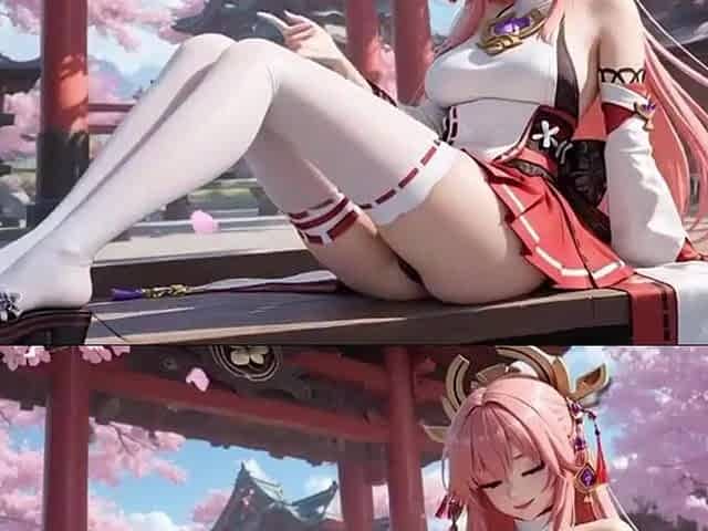 Yae Miko Nude Tease Compilation From Sexy Underwear to Big Breast Exposure Genshin Impact Hentai