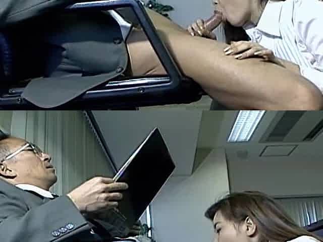 Cute Asian Teen Secretary Sucking Her Bosses Dick