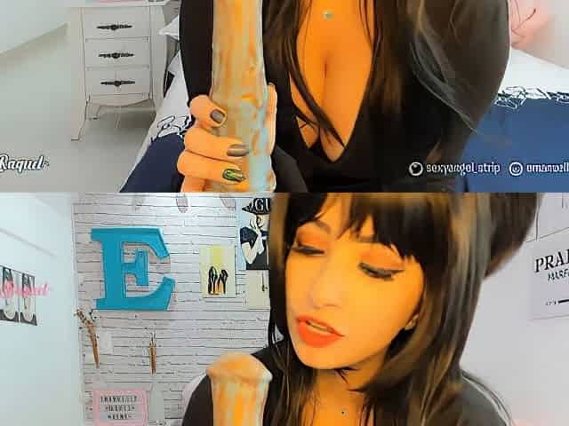 Elvira Cosplay Joi Jerk Off Instructions While Teasing And Playing With Her Huge Bad Dragon Toy P1