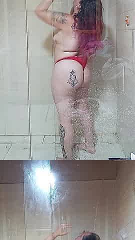 Shower and masturbation vagina hirsute