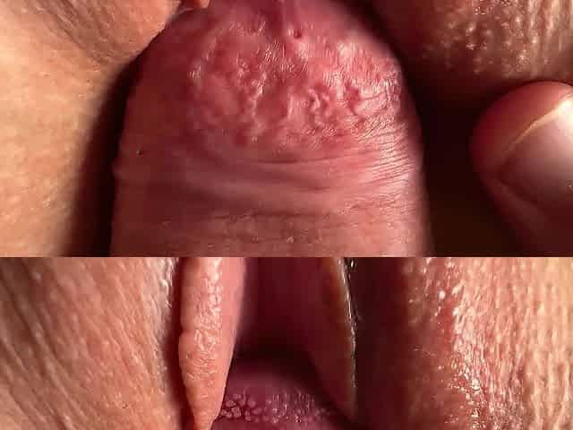Exceedingly close up bang constricted creamy twat