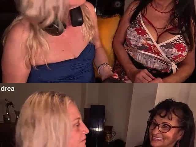 Masturbation pleasure in the studio with us old ladies