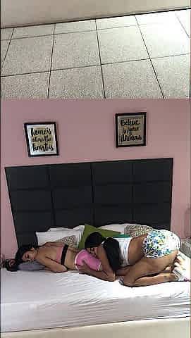 Sexy pair of cuties have vehement sex