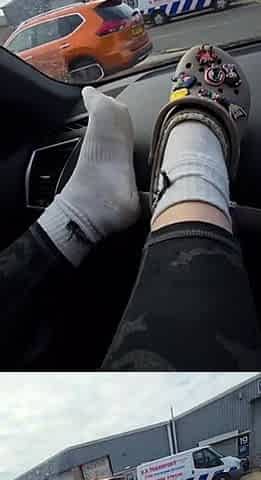 Foot fetish rimming for blonde outdoors