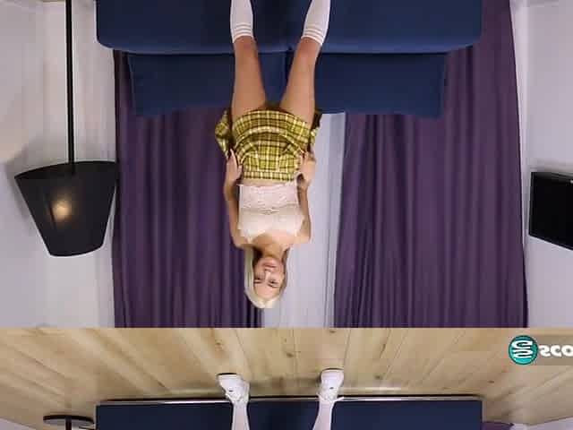 Aj Lee In Blonde Beauty With A Tight Body And A Hairless Cunt Dresses In A Outfit And Thigh High Socks