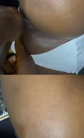 Ebony Slut Doggy Fuck, Facial and Kinky Saliva Play
