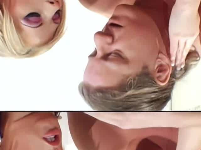 Flipping her over, this chab gives her an anal pounding as this babe gasps and fingers her clitoris, and...