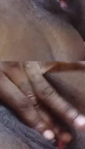 Rubbing Fingering Slapping My Black Tight Pussy