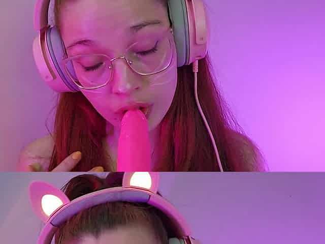 Cosplay Redhead Egirl Ahegao POV Sucking Asmr