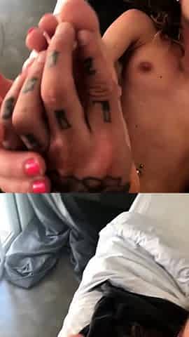 Small tit GF gives POV blowjob on my denim