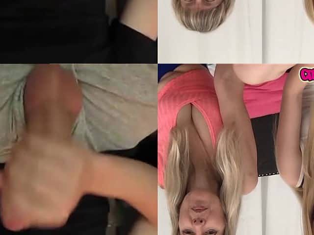 Webcam Reaction - Jerking Off for Mom and Step Daughter