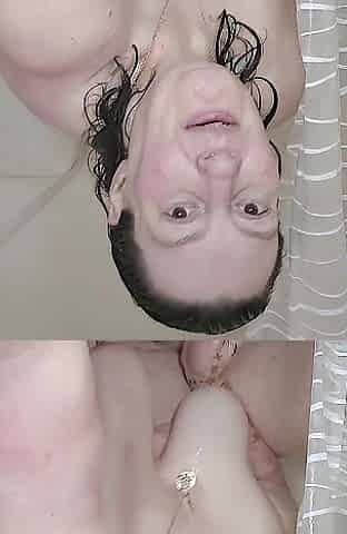See This Cripple Shave Her Snatch on Her Shower Chair