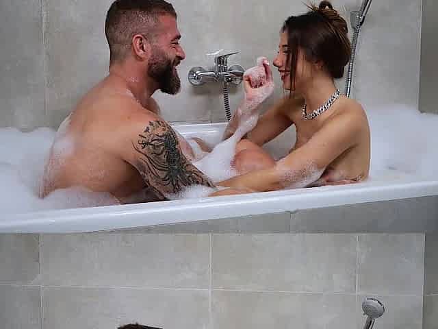 Layla Scarlett Gets The one and the other Holes Stuffed by Xander Corvus in the Baths
