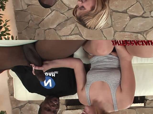 Haileey takes a mouthful and tight pussy full of BBC