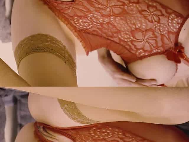 Your sweat & hot valentine in red lace underware musturbates with her large hunk to hard climax