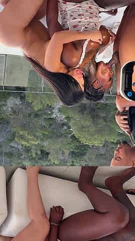 Bts - Hardcore Threesome with a Good BBC at Dusk in the Pool Part1