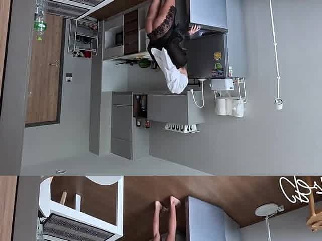 Stepson Banged Stepmom the Kitchen during the time that This babe was Cooking Lunch