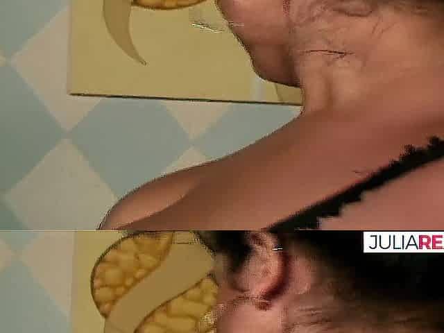 Enormous whore bounces vagina on a huge shlong after sucking it