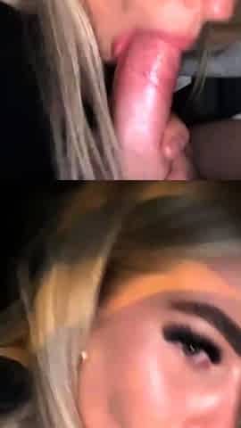 Tameeka blowjob in car with facial