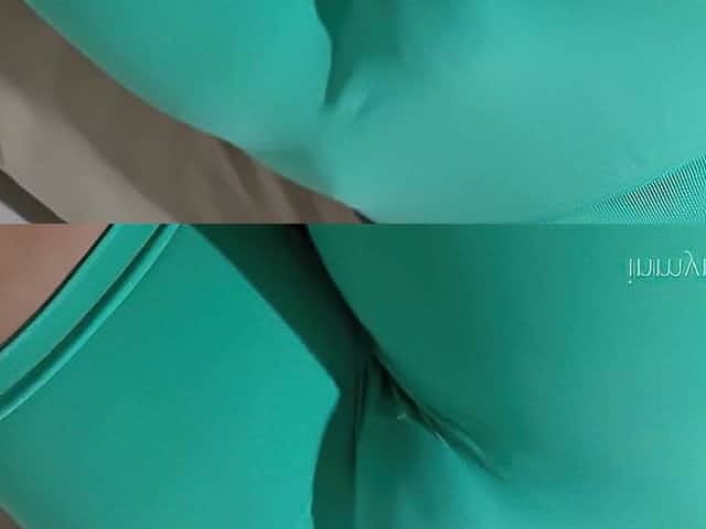 Checking The Stepsister Hairy Pussy Lines In A Super Tight Leggings. Her Puffy Pussy Is So Big!