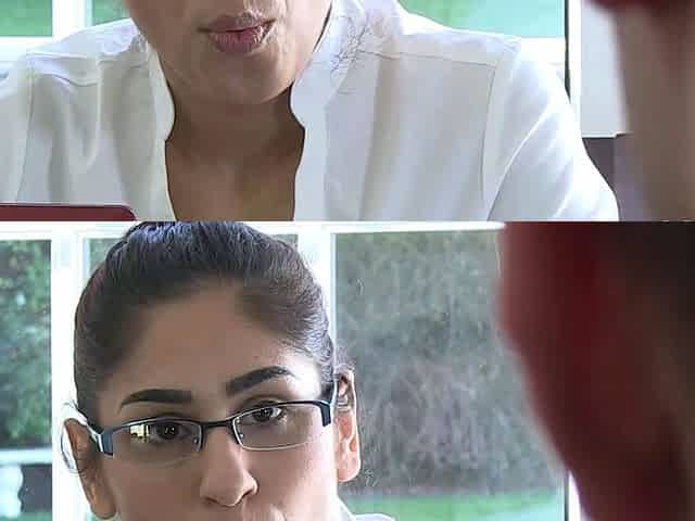 Two Cocks Fill Horny Interviewer From Both Sides