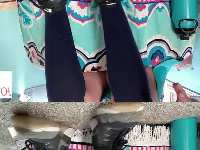 after workout, removing shoes, and knee high socks - glimpseofme