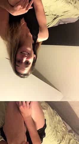 Lovely Amateur teen brunette masturbating outdoor