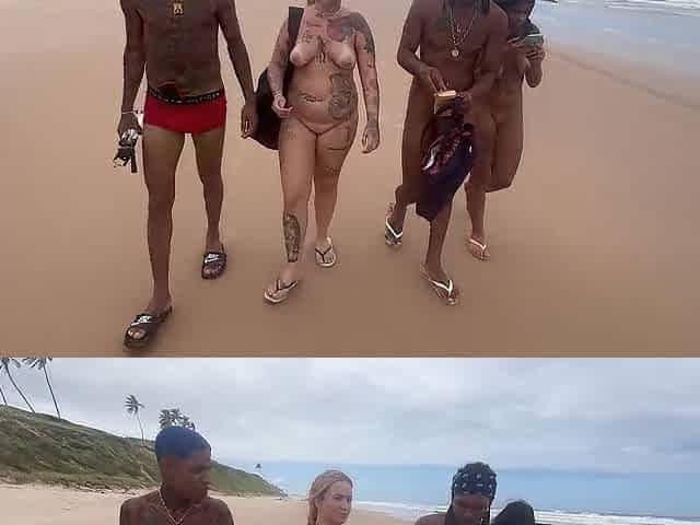 I went to the in nature's garb beach in Bahia to give it to the sweethearts.