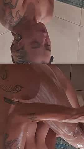 Campground Shower & Shave: Silky Smooth Legs and Bare Pussy Reveal!