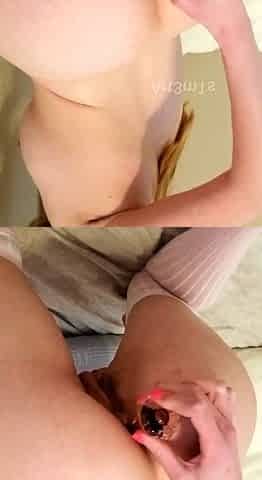 Close up amateur beauty uses her toy to masturbates