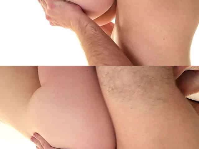 Small titted brunette amateur anal nailed at home