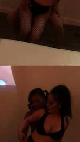 Two sexy brunette lesbian teens get assfucked