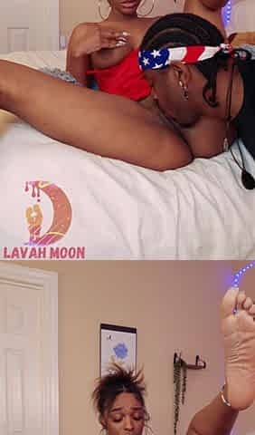 Extraordinary Black Twat Licking and loud climax with Lavah Moon