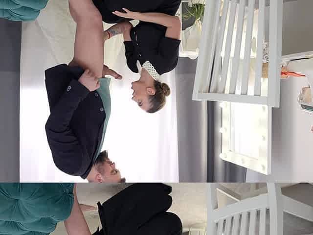 Double Creampie and Passionate Sex with a Seamstress the Day Before Wedding