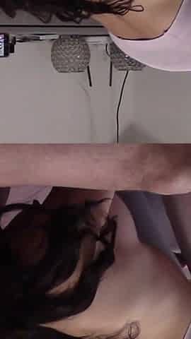 MILF with Perfect Tits and Ass Sucks Cock and Cums in Mouth