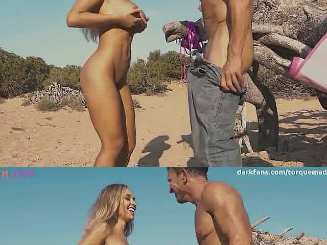 Brianna and Marco Banderas Screw on the Beach in Full View of Many Onlookers, Letting Several of 'em Join in