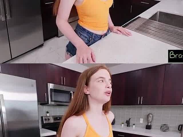 "Cover Me Stepbro I Wish U To Drain Each Drop On My Face" Tiny Redhead Marina Vaylor