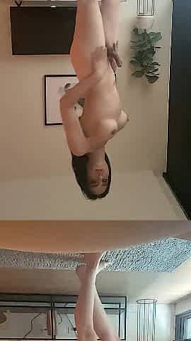 Aussie Eurasian ts shows off her hard knob and cute butt