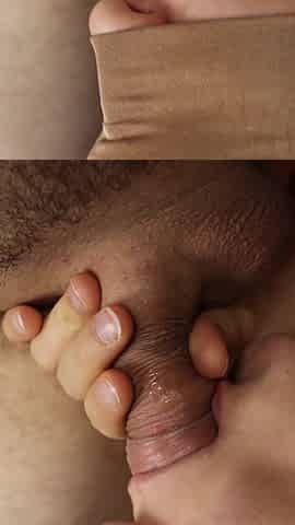 Sucks beautifully. Cum on her face.