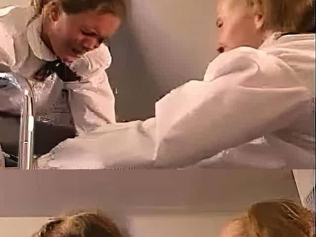 Teen slut spanking her ass through her panties